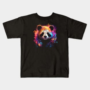 Neon Panda #5 Kids T-Shirt